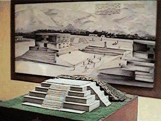 Demonstration on the temples at Copan's visitor center