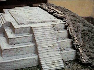 Demonstration on the temples at Copan's visitor center